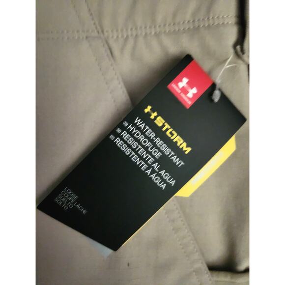 Under Armour Pants Men's Sz 36x33 Beige Storm Cargo Loose Water Resistant NWT - Picture 7 of 10